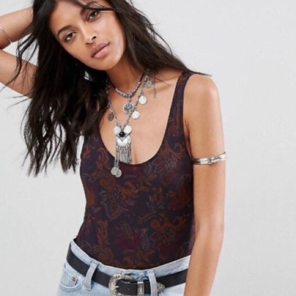 ❤️SOLD ON DEPOP❤️ Free People Bodysuit 🥀 Freesia Black Mesh - Picture 1 of 8